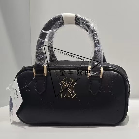 韩国MLB正品24年秋冬新款暗纹迷你波士顿包儿童亲子款7ACRMD55N