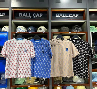 短袖休闲常规老花棉情侣情侣圆领