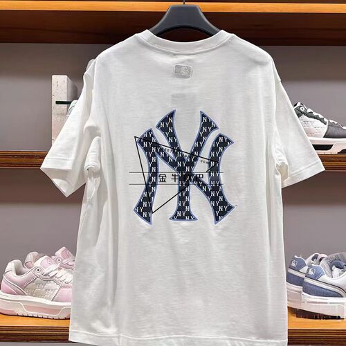 韩国MLB专柜25春夏款背后复古老花大标百搭休闲短袖T恤3ATSM0653