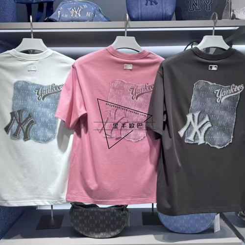 韩国MLB专柜25夏季新款背后涂鸦字母凉感速干短袖T恤潮3ATSM1053