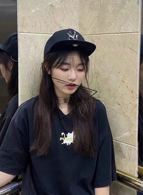 韩国潮牌MLB专柜正品新款金属徽标硬顶平檐棒球帽鸭舌帽3ACPS571N