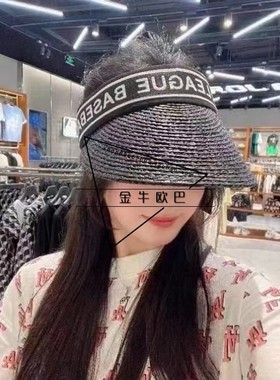 韩国MLB正品春夏新款经典字母编织空顶帽防晒遮阳帽3ASC00233