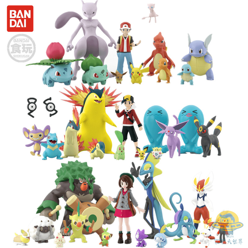 现货 万代食玩盒蛋 关都地区城都大力鳄  御三家 超梦 精灵宝可梦