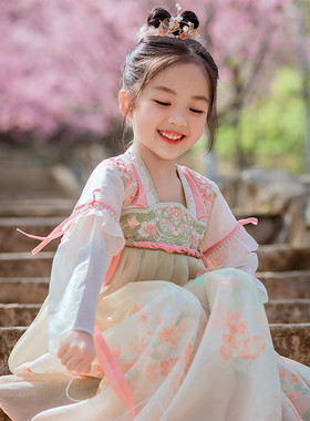 古装连衣裙女童汉服踏青郊游仙气