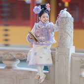 古装 汉服女童冬装 2024新款 儿童中国风刺绣格格服拜年服宝宝旗袍裙