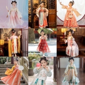 断码 清仓款 秋款 女童汉服唐装 襦裙儿童高端品牌中秋汉服连衣裙