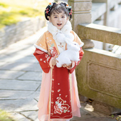 汉服女童冬装 小女孩中国风儿童唐装 古风过年装 忆南城 拜年服古装
