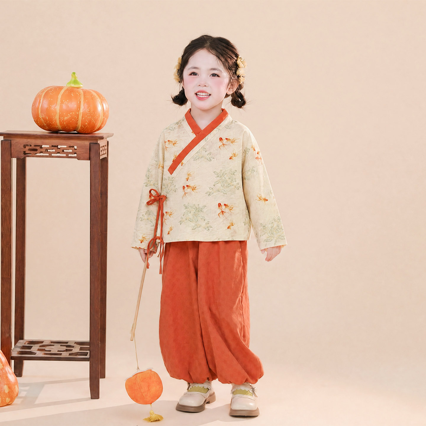 汉服女童2026秋季新款女孩明制交领国风套装儿童新中式古装表演服图片