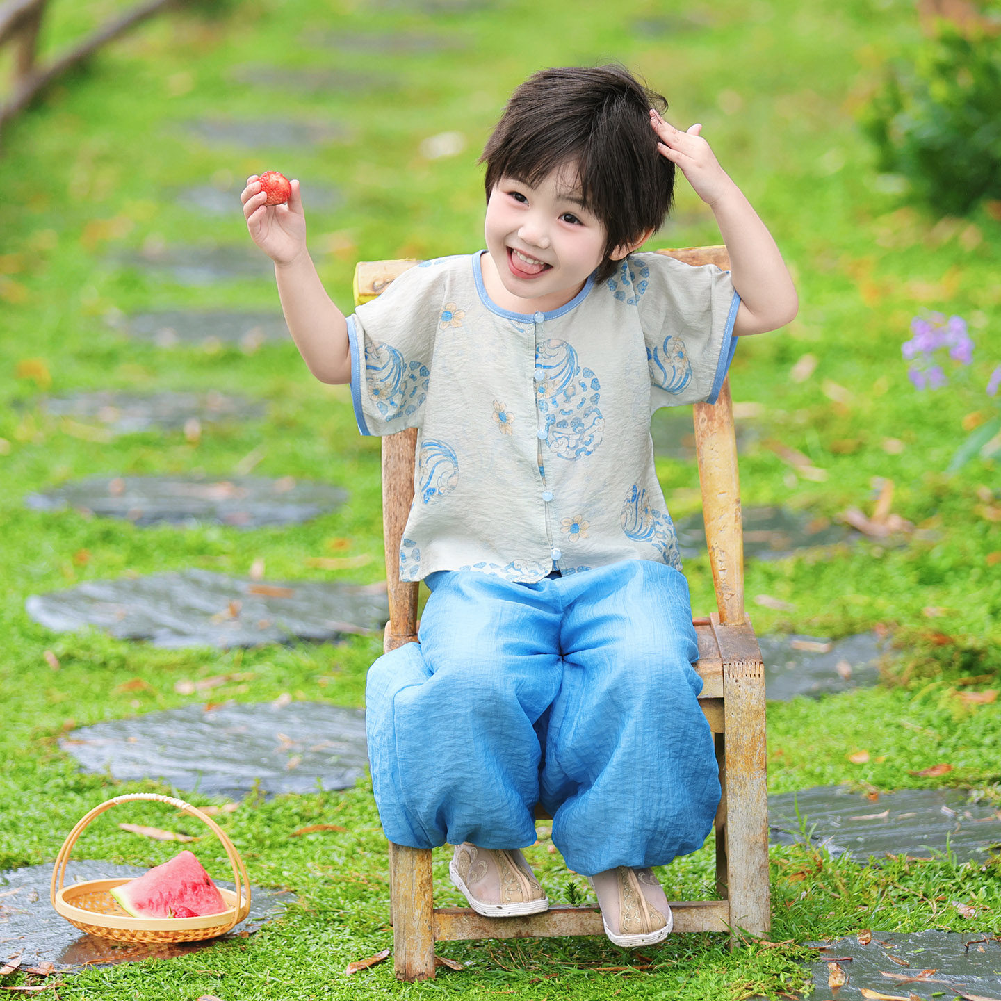 男童汉服2026夏装男孩国风薄款唐褙子套装儿童新中式少爷古风唐装