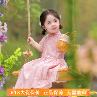 汉服女童2026夏装儿童新中式古风明制仙气连衣裙女孩国风公主裙子
