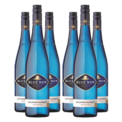 德国进口蓝仙姑白葡萄酒9.5°经典蓝瓶整箱优选半甜干白雷司令