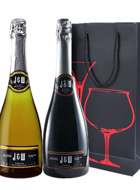 无酒精西班牙原装JW起泡葡萄汁艾槟无醇汽泡750ml*2支0度零度