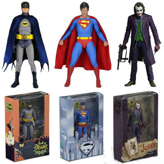 NECA DC超人蝙蝠侠手办 小丑女正义黎明阿甘骑士小丑7寸可动模型