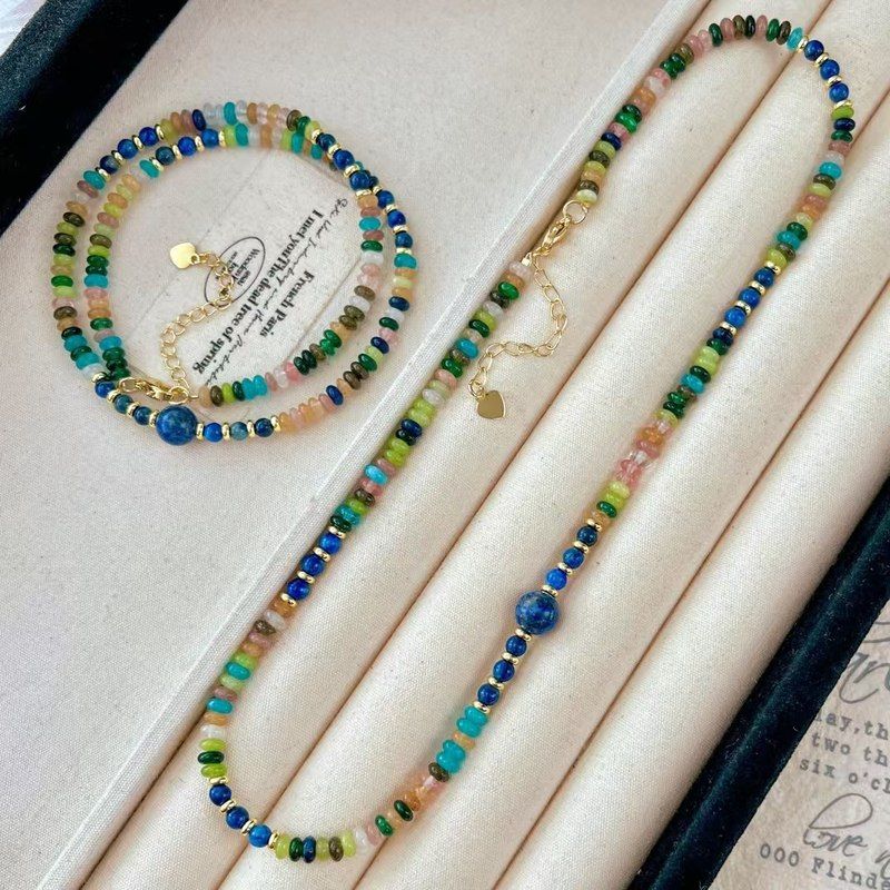 新中式复古浪漫天然青金石彩色