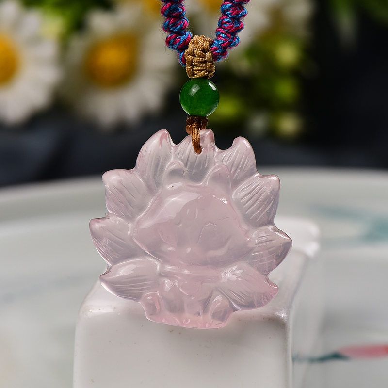 天然马粉九尾狐项链毛衣链 粉水手饰/手串