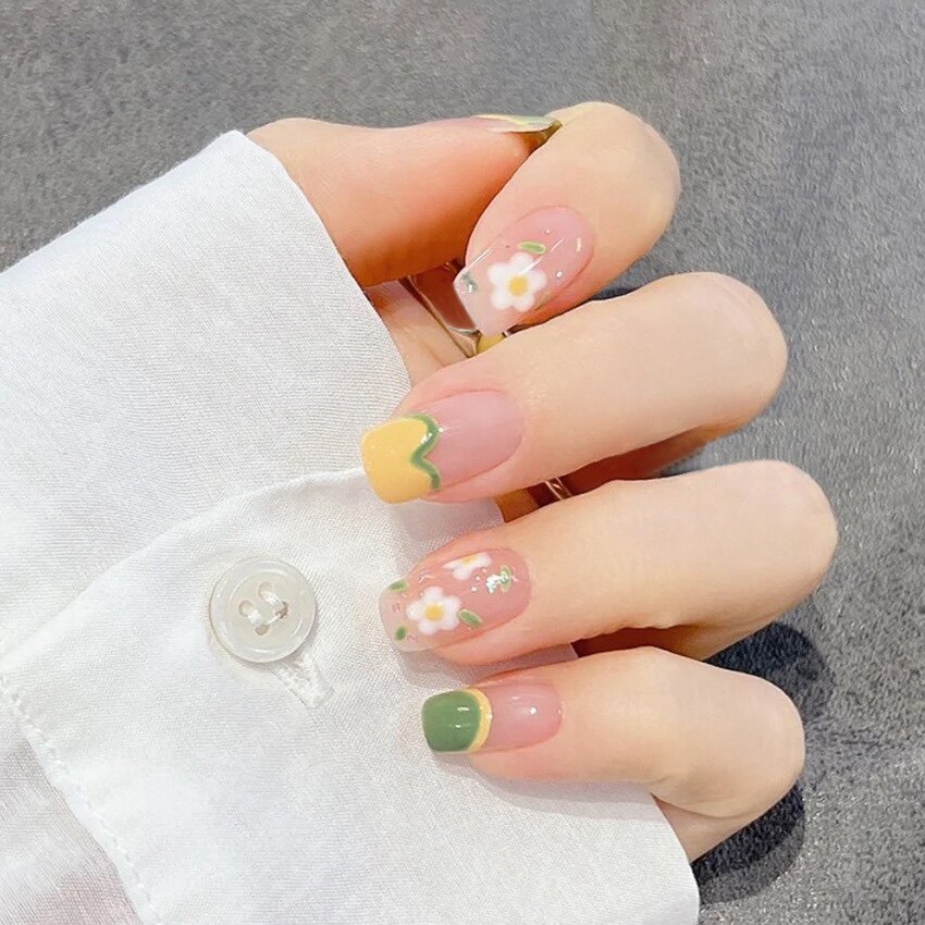 手工穿戴甲夏日清凉美甲小清新可拆卸指甲贴片穿戴式美甲