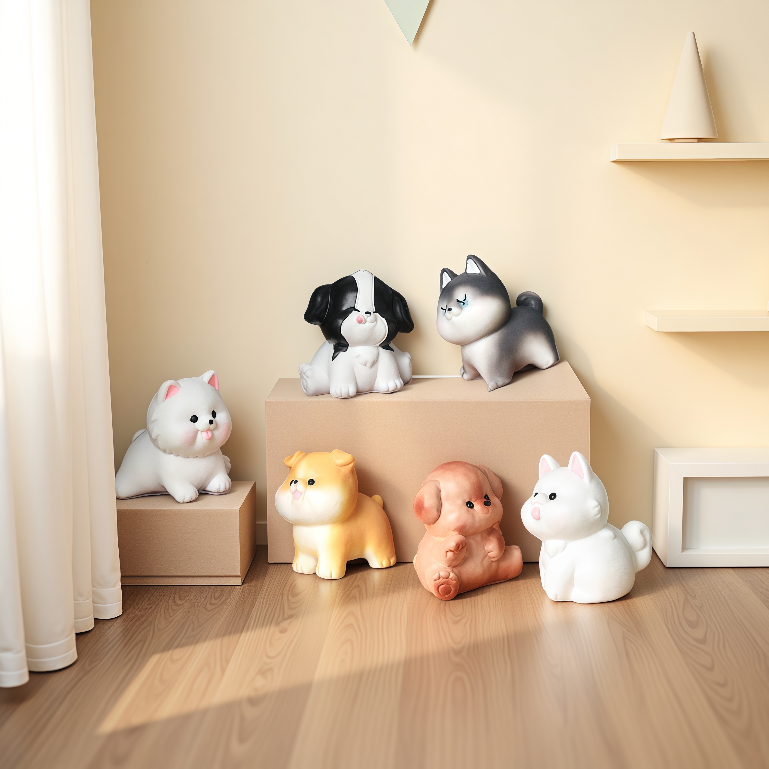 微景观创意可爱仿真小狗摆件