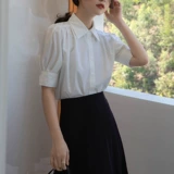 Рубашка, сексуальная летняя одежда, французский стиль, короткий рукав, подходит для подростков