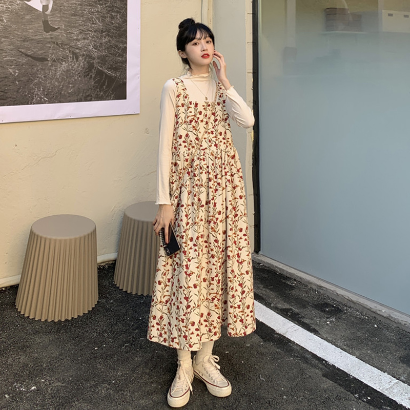 K04901 Váy Hoa Nhí Nhung Tăm Nhiều Màu  Khéo Fashion