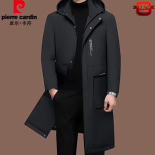 过膝加厚外套工装 棉衣男中长款 中年棉袄羽绒棉服 新款 皮尔卡丹冬季