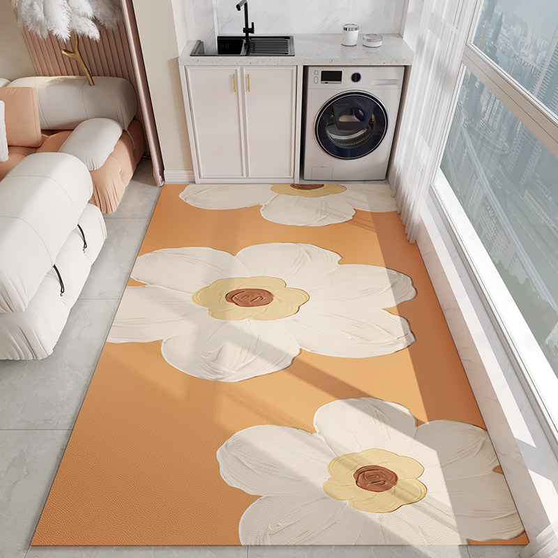 阳台防滑防油可擦免洗防水门垫玄关厨房pvc地垫入户脚垫皮革地毯,居家布艺,家用脚垫,淘宝优惠券,粉丝福利购,淘宝优惠卷