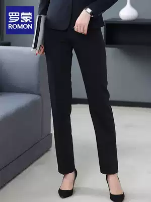 Luomon girls business trousers 2021 autumn professional pants waist casual suit pants slim work pants straight pants