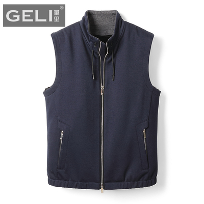 海宁男士派克服马甲整貂水貂毛内胆皮毛一体坎肩保暖无袖背心外套