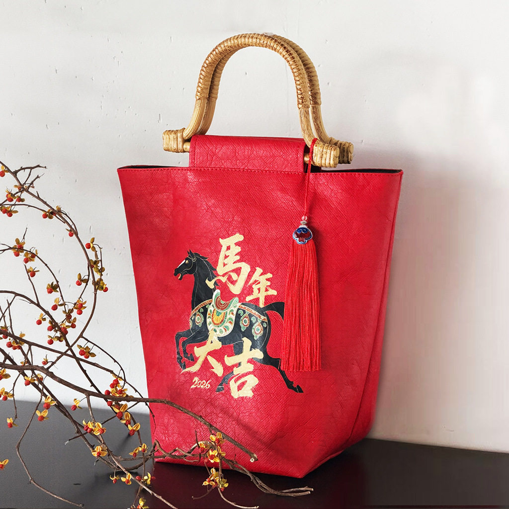 马年新年手提袋礼盒国风创意手提伴手礼包装年货礼品袋年会送礼