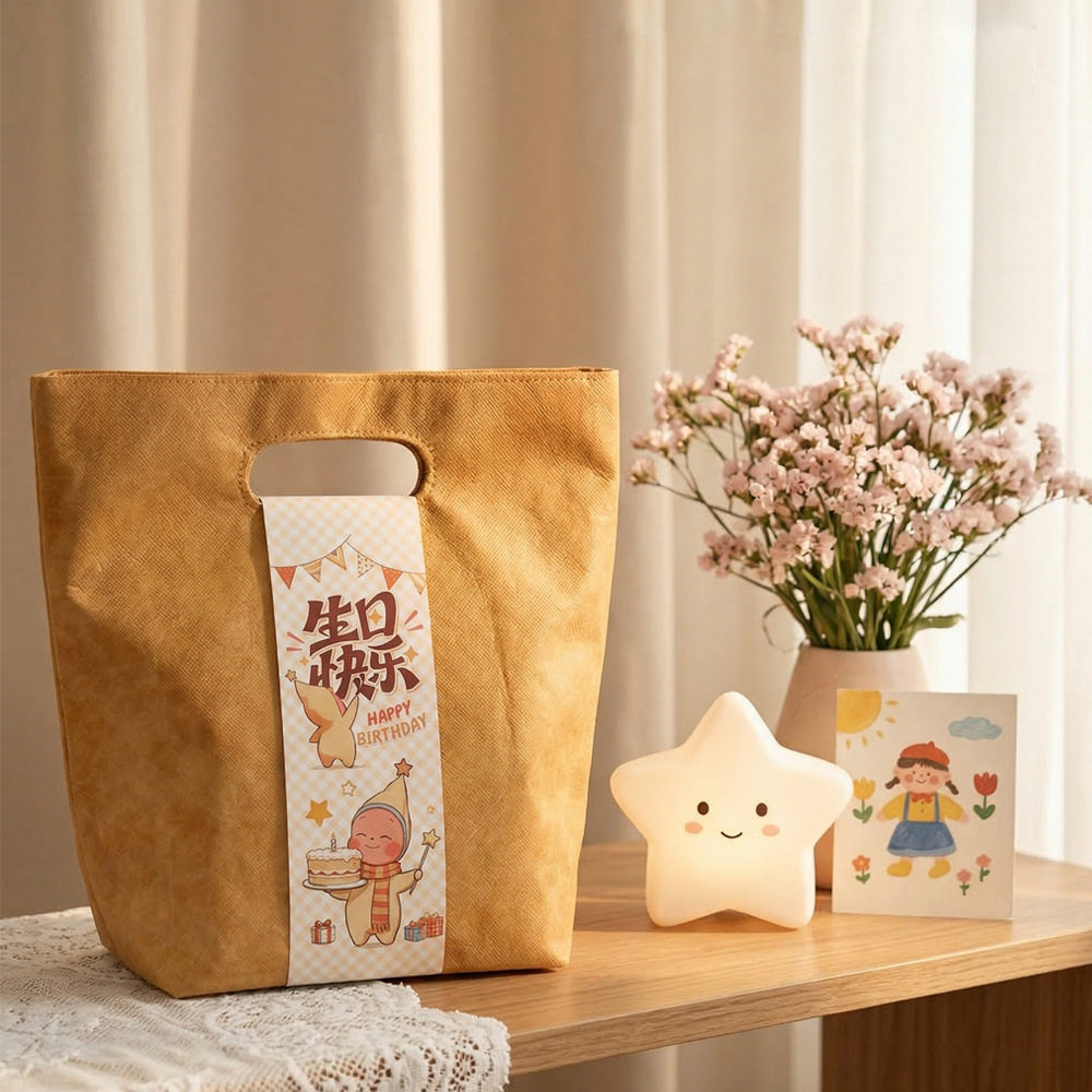 生日伴手礼包袋星星人手提袋环保杜邦纸袋周岁满月回礼空袋子
