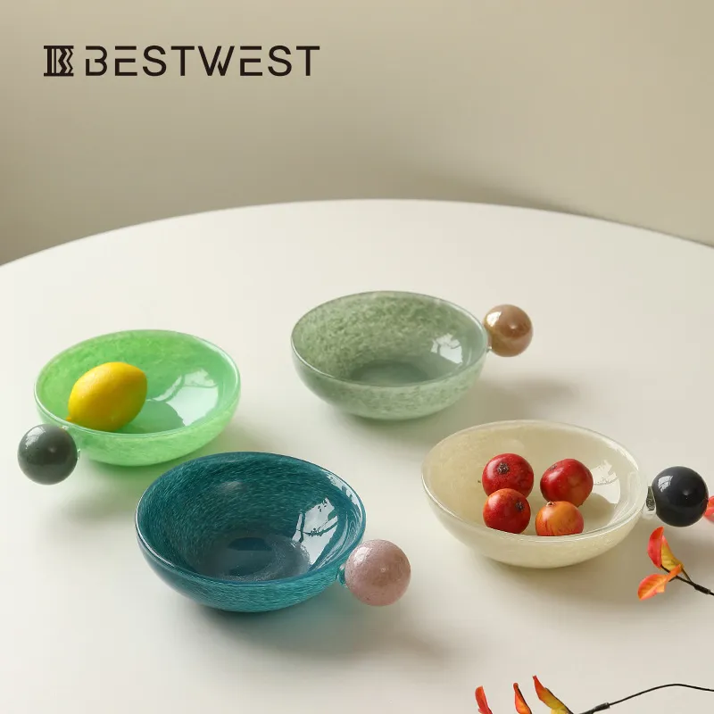 bestwest迷你水果盘客厅茶几家用精致高颜值收纳婚庆聚会干果甜品