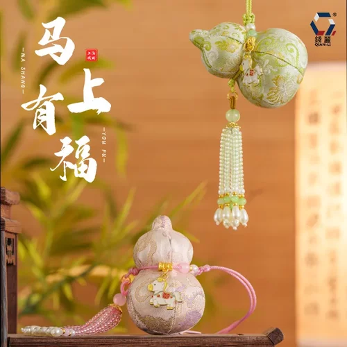 【钱丽】中式葫芦香囊手工古风珠串流苏香包挂件