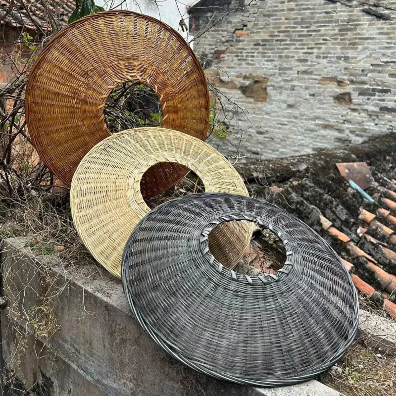 箬笠黑色原色日式拍戏竹帽斗笠帽大侠古装道具帽道具古铜横店斗笠
