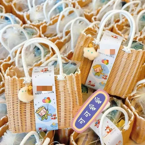 手提编织篮满月礼品包装篮伴手礼