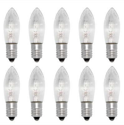 圣诞灯珠E10 钨丝橄榄泡小蜡烛灯拱门灯AC 34V灯泡螺纹小螺口