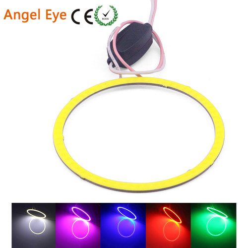 LED汽车通用型天使眼环形光圈 高亮光环 COB防水12V/24V改装彩灯
