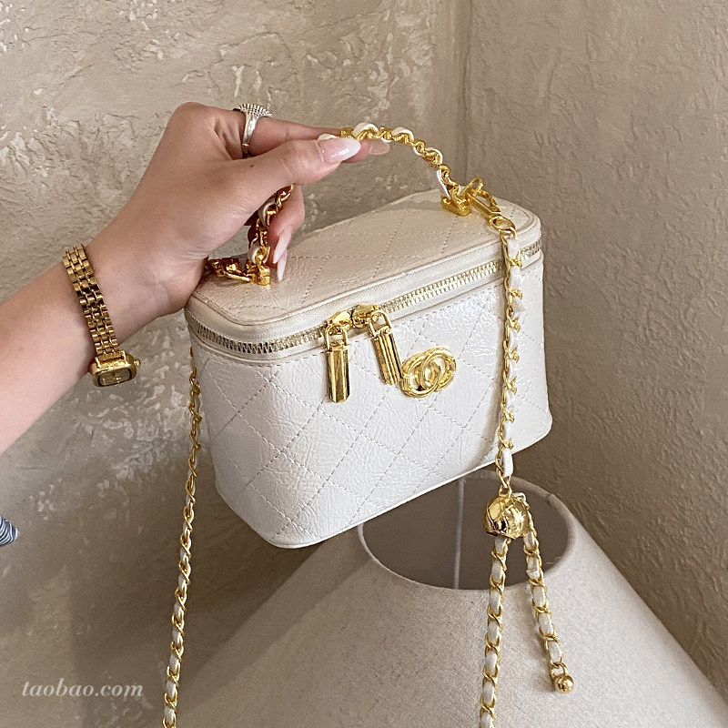 菱格链条包包女2026新款高级感时尚百搭小香风单肩斜挎手提盒子包,箱包皮具/热销女包/男包,小方包,淘宝优惠券,粉丝福利购,淘宝优惠卷