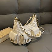 25bag小香风菱格链条腋下包包女2025新款 单肩斜挎包高级感hobo包