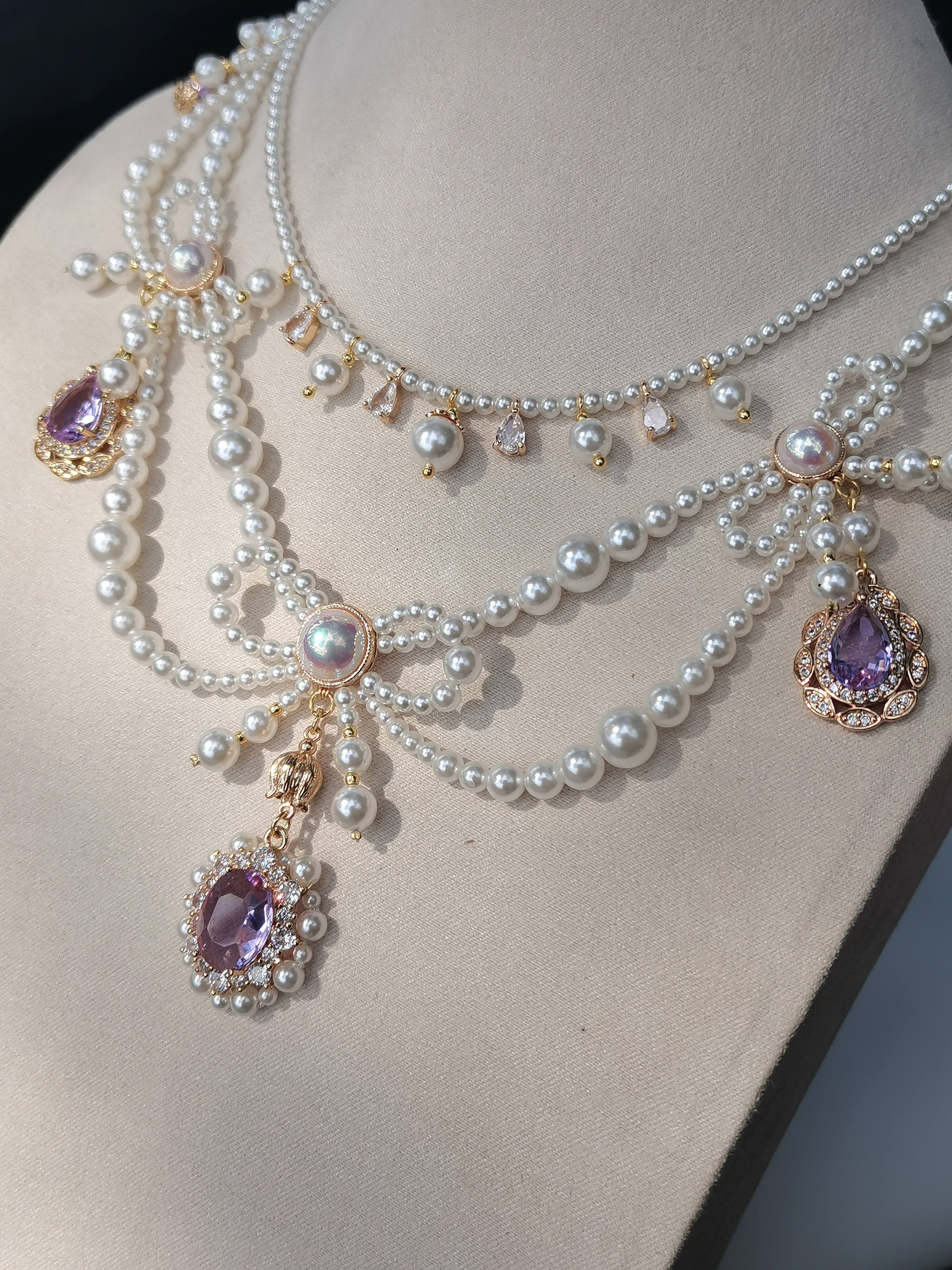 原创/多层项链软璎珞古风汉服配饰洛丽塔复古锁骨链项圈