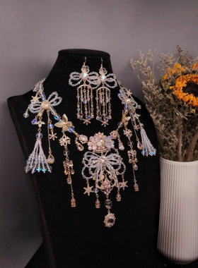 原创/项链软璎珞古风汉服配饰蝴蝶结洛丽塔手作复古锁骨链项圈