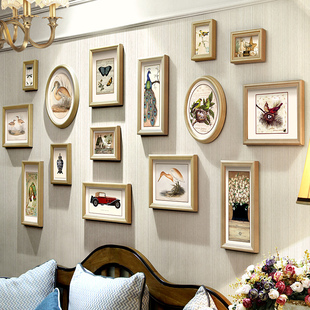 客厅照片墙组合 美式 墙面装 餐厅挂墙相框 饰卧室创意结婚礼物 欧式
