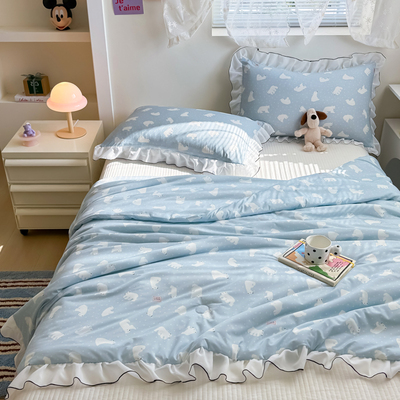 新款A类印花凉感提花夏被被子被芯亲肤透气夏凉被空调被化纤被子