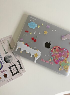 APEEL STUDIO 原创Kiss me pls透明保护壳适用苹果笔记本Air13寸