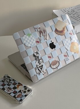 APEEL STUDIO 原创棋盘格透明电脑壳适用苹果笔记本pro壳Air13寸