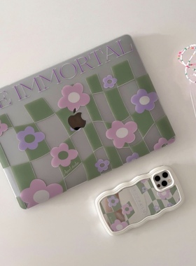 APEEL STUDIO 原创花的棋盘格保护壳适用MacBook13寸Pro14寸电脑