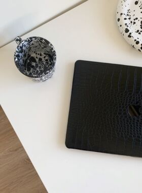 APEEL STUDIO 黑鳄鱼纹MacBook保护壳Pro16新款电脑皮革保护套