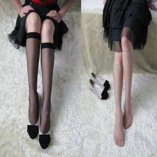 永春3200G 包芯丝中筒袜超薄透明脚尖加固高弹力收紧口防脱落