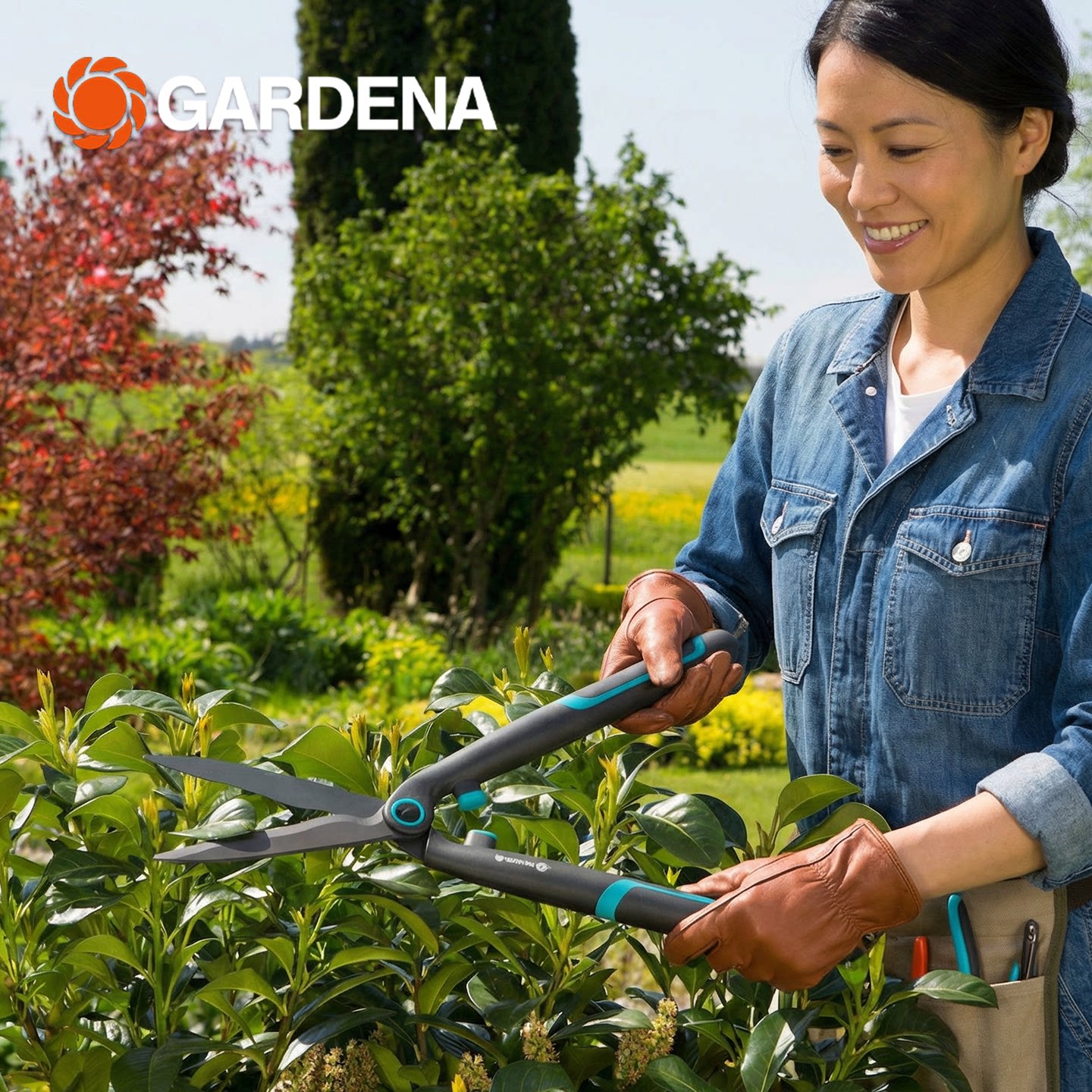 德国进口GARDENA嘉丁拿园艺整篱剪园林工具粗枝绿篱修枝剪刀12303