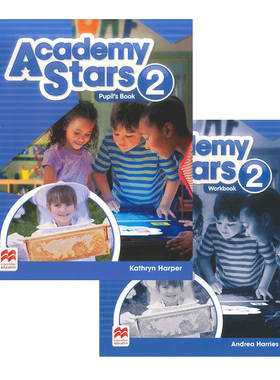 现货 原版麦克米伦少儿英语Academy Stars学院之星 2级 学生书+练习册套装 英语入门零基础英文5-12岁