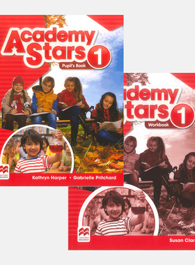 现货 原版麦克米伦少儿英语Academy Stars学院之星 1级 学生书+练习册套装 英语入门零基础英文5-12岁