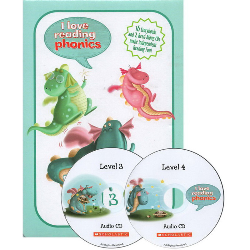 love reading phonics我爱自然拼读英语分级读物阅读自然发音16册附